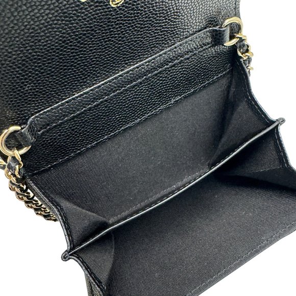 CHANEL Matelasse Mini Chain Wallet Black Caviar Skin 2022 - Picture 11 of 12